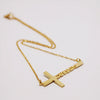 Cross Necklace Personalized Name Stainless Steel Clavicle Necklace