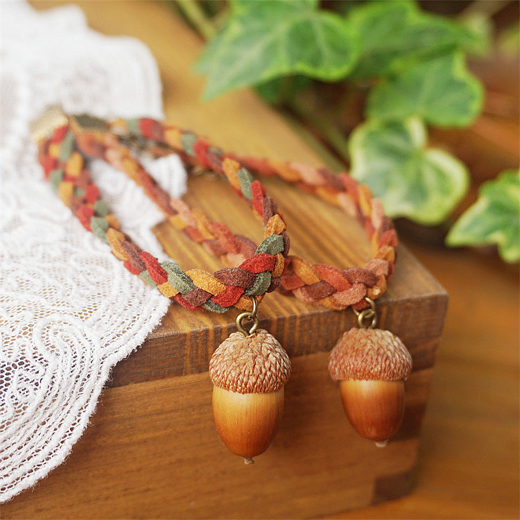 Little Oak Color Leather Rope Bracelet Female