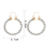 Exaggerated Trend, Thin Ear Hoop Hoop Earrings, Multi-color Combination Set Earrings