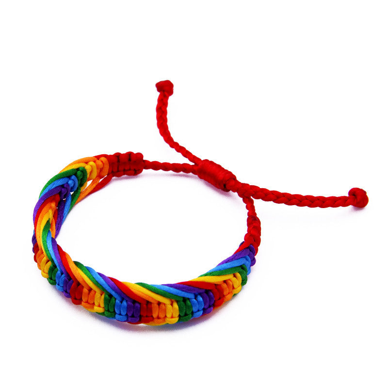 Six-color Rainbow Bracelet Braided Hand Rope