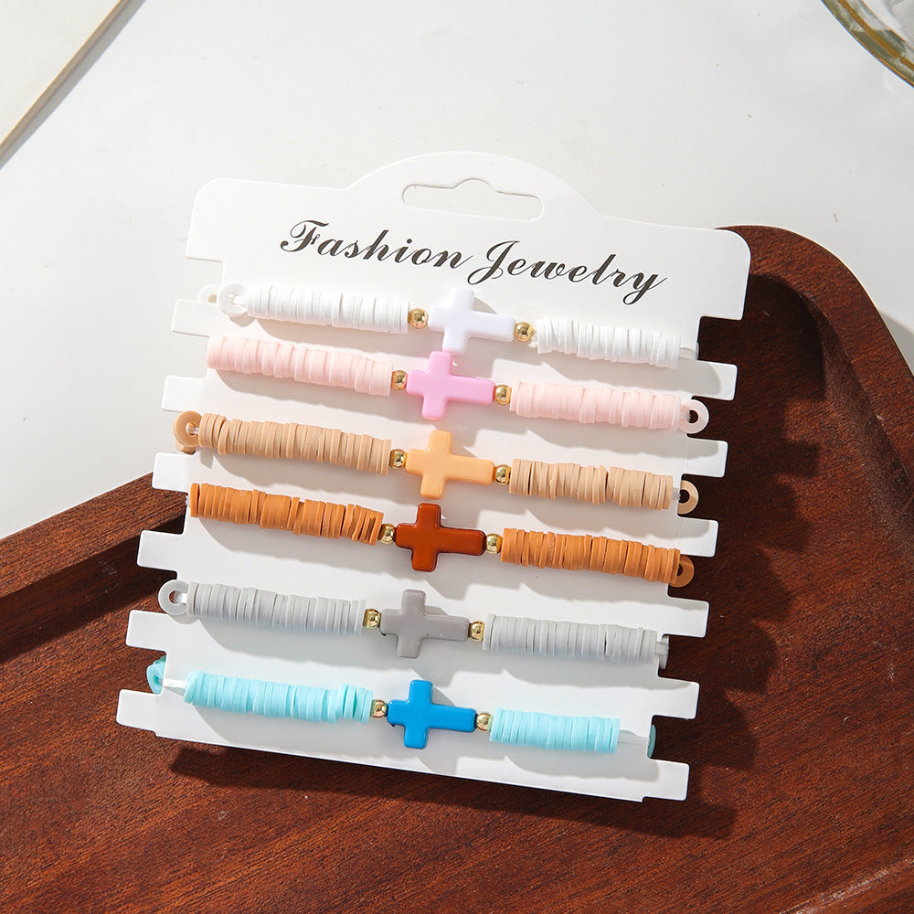 Elastic Soft Ceramic Bracelet For Women In Bohemian Style