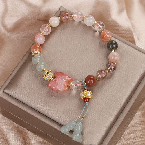 Ethnic Style Natural Color Hair Crystal Bracelet