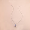 Rose Studded Diamond Pendant Necklace