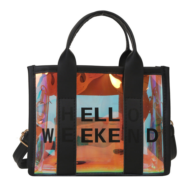 Letter Printing Large Capacity Fashion Laser Small Women's Handbag