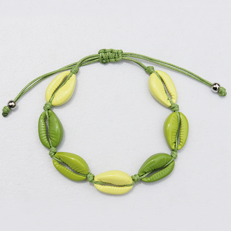 Ocean wind color alloy beach shell bracelet