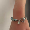 Color Burst Crack Stone Bead Bracelet Female