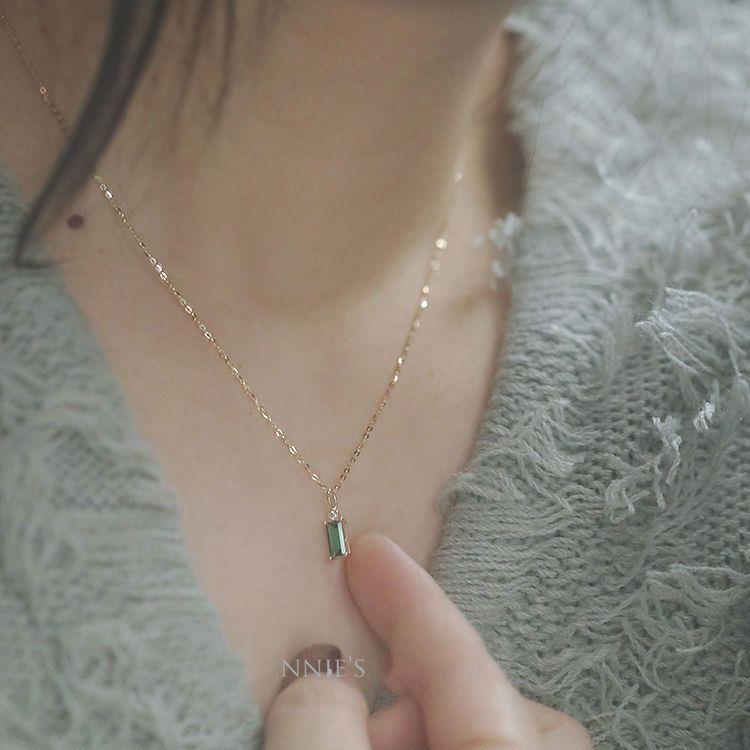 Grandma Green Zircon Princess Necklace