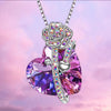 Rose Studded Diamond Pendant Necklace