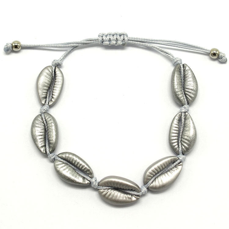 Ocean wind color alloy beach shell bracelet