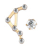 Retro creative new fashion twelve constellation stud earrings