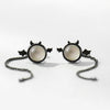Female Devil 925 Sterling Silver Stud Earrings Mini