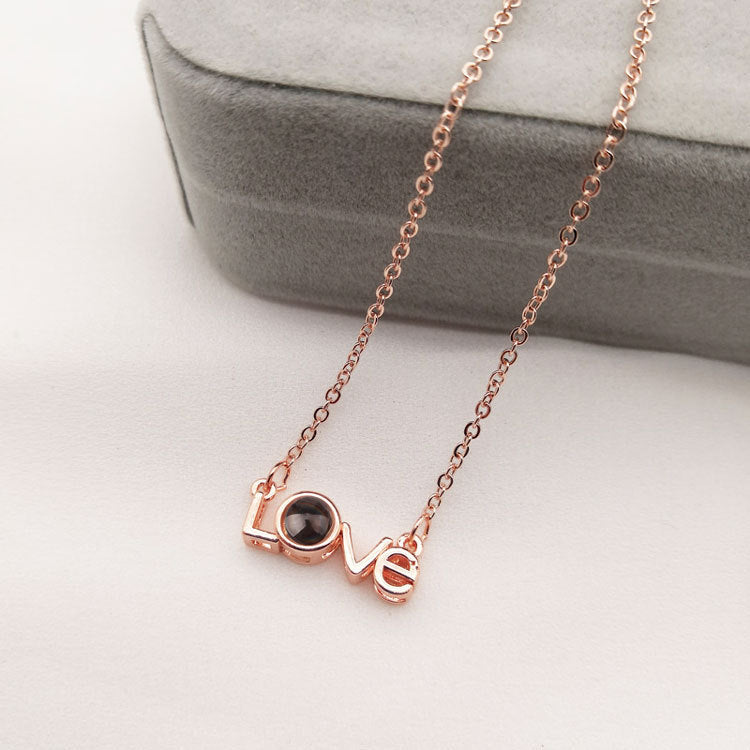 LOVE projection necklace