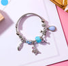 Feather Tower Adjustable Bracelet Crystal DIY Stainless Steel Bracelet National Wind Key Beaded Bracelet Women