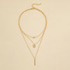 Hollow Love Long Round Bead Alloy Necklace Necklace