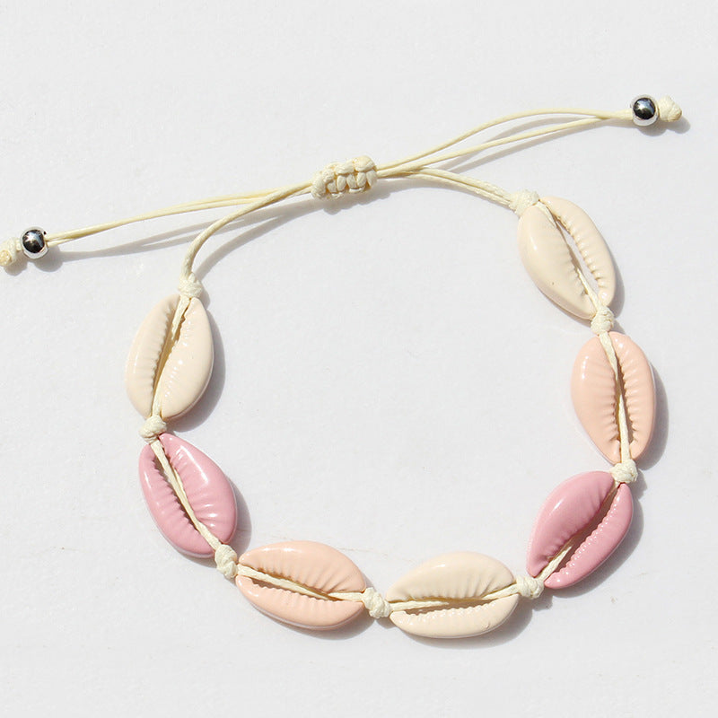 Ocean wind color alloy beach shell bracelet