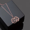 Lucky Lotus Pendant Necklace Women's Stainless Steel Yoga Necklace