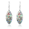 Shell earrings white copper plated K earrings
