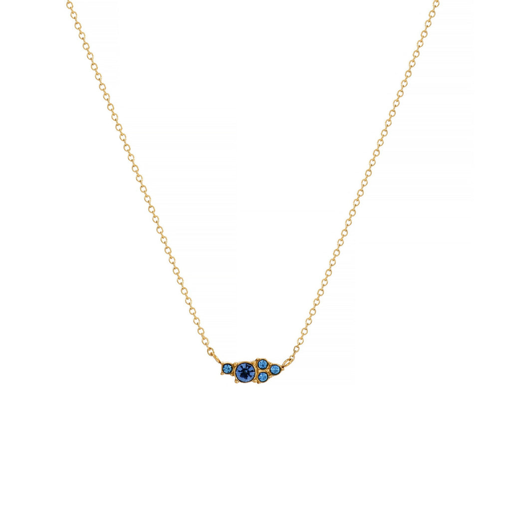 Twelve Birthstone Necklace Women's Simple Color Gem Necklace