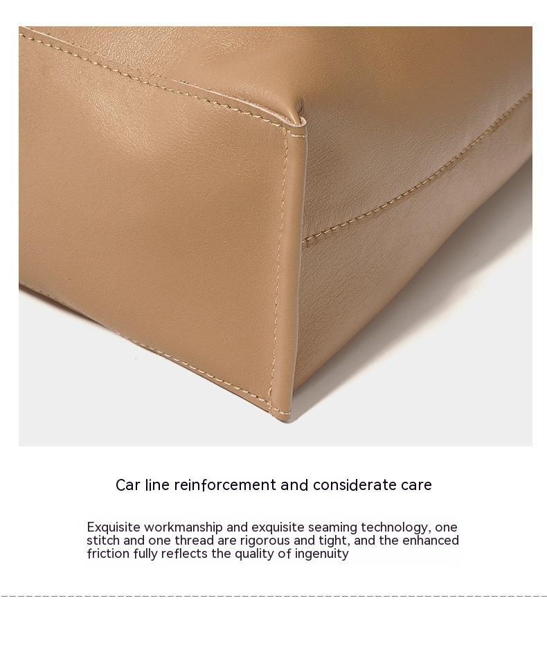 Leather Tote Women's Idle Style Casual Handbag Soft Leather Shoulder Bag
