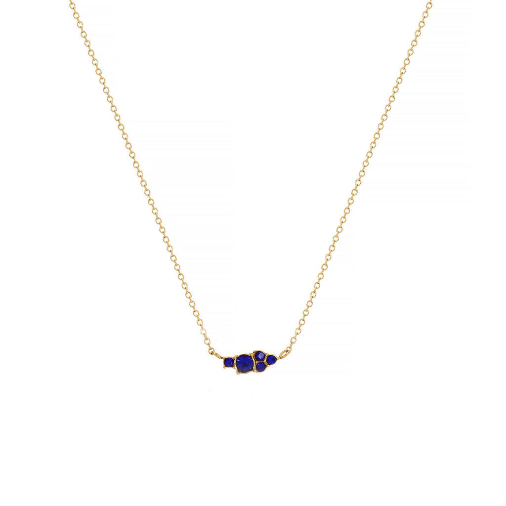 Twelve Birthstone Necklace Women's Simple Color Gem Necklace
