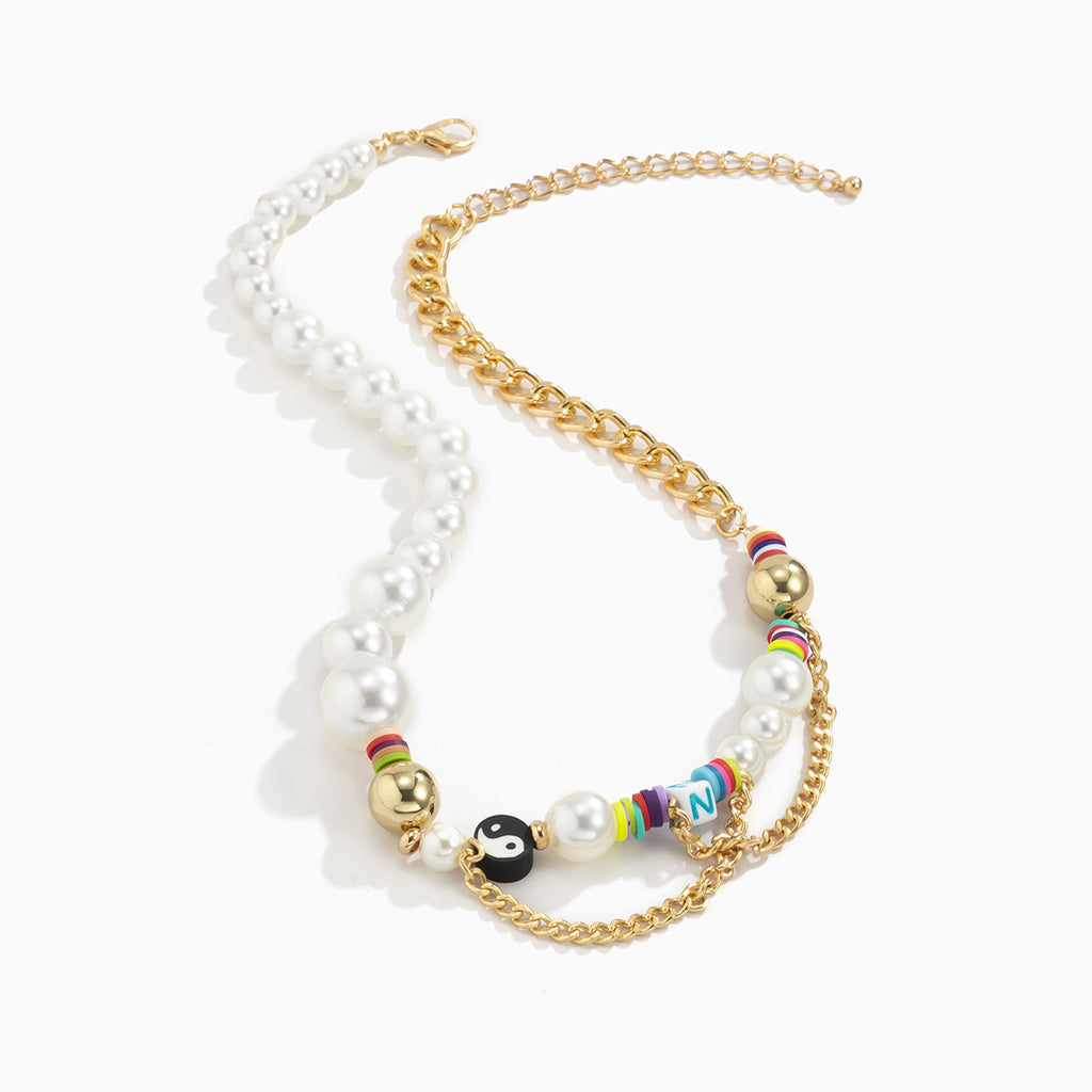 Pearl Men's Necklace New Korean Ins Wind Necklace