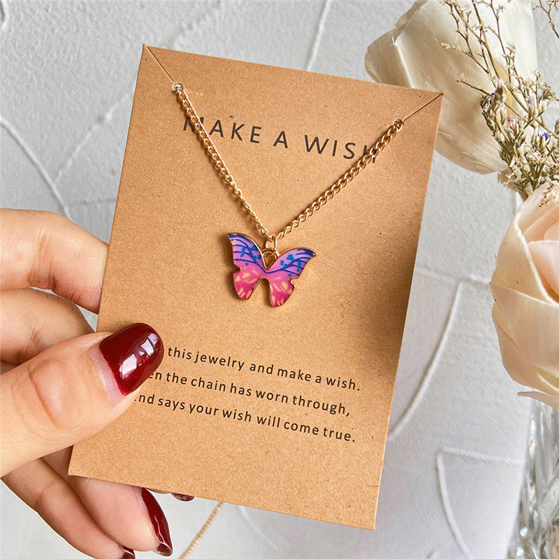 Multilayer Pearl Butterfly Necklace Multilayer Necklace Lady