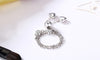 Silver Plated Simple Heart Lace-up Bracelets