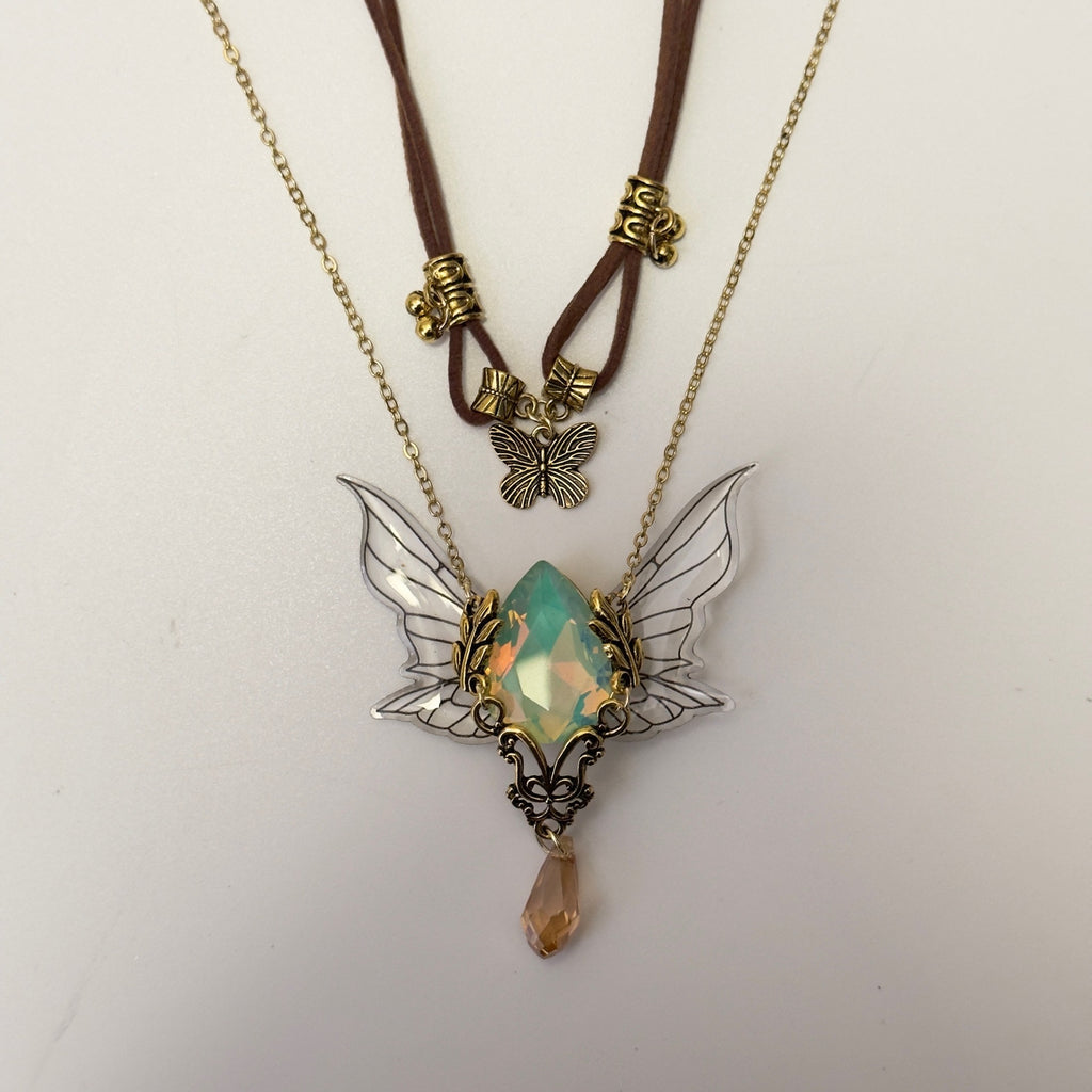Double Brown Gemstone Necklace For Women Necklace