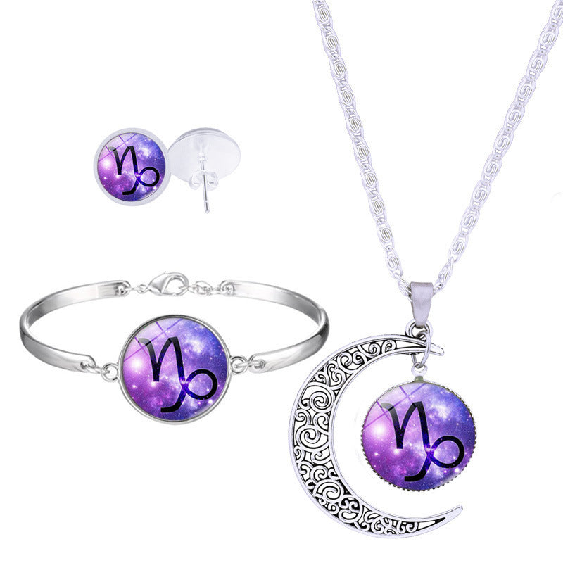 Twelve constellation earrings