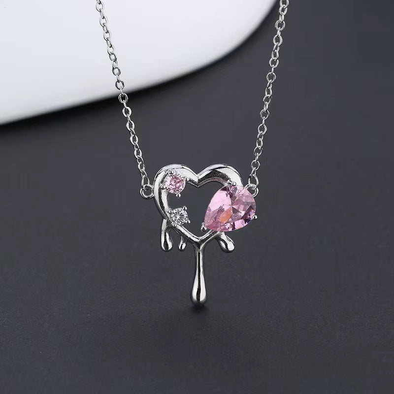 Women's Fashion Zircon Love Necklace