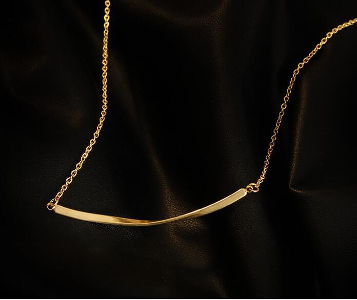 Curved Smiley Necklace