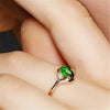 Adjustable color crystal diamond ring