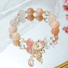 New Candy Color Stone Bracelet Flower Leaves