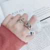 Woven Ring Glossy Wide Face XX Ring Ring