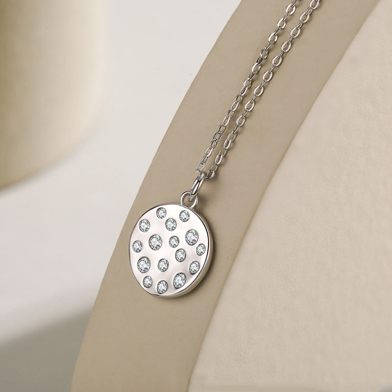 S925 Sterling Silver Diamond Pendant Necklace