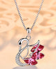 Glitter Swan Pendant necklace clavicle chain