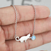 Cat Playing Ball Necklace Cartoon Cute Design Sense Necklace