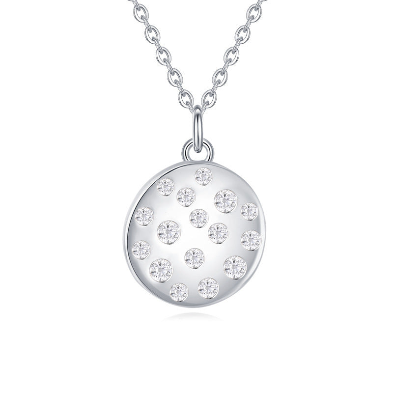 S925 Sterling Silver Diamond Pendant Necklace