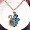 Swan crystal glass necklace