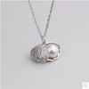 Delicate Simple Pearl Pendant Necklace Locket Pendant Necklace For Women Gift