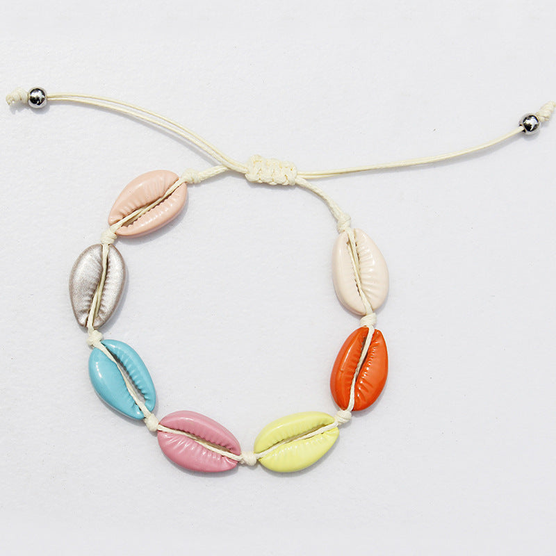 Ocean wind color alloy beach shell bracelet