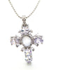 Temperament Versatile Diamond Cross Pendant Necklace Female