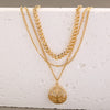 Europe And The United States Ins Autumn And Winter With The Tree Of Life Drops Double Sweater Chain Multi-layered Chain Chain Collarbone Necklace Female Niche Jewelry