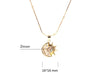 Micro Diamond Moon Sun Pendant Necklace