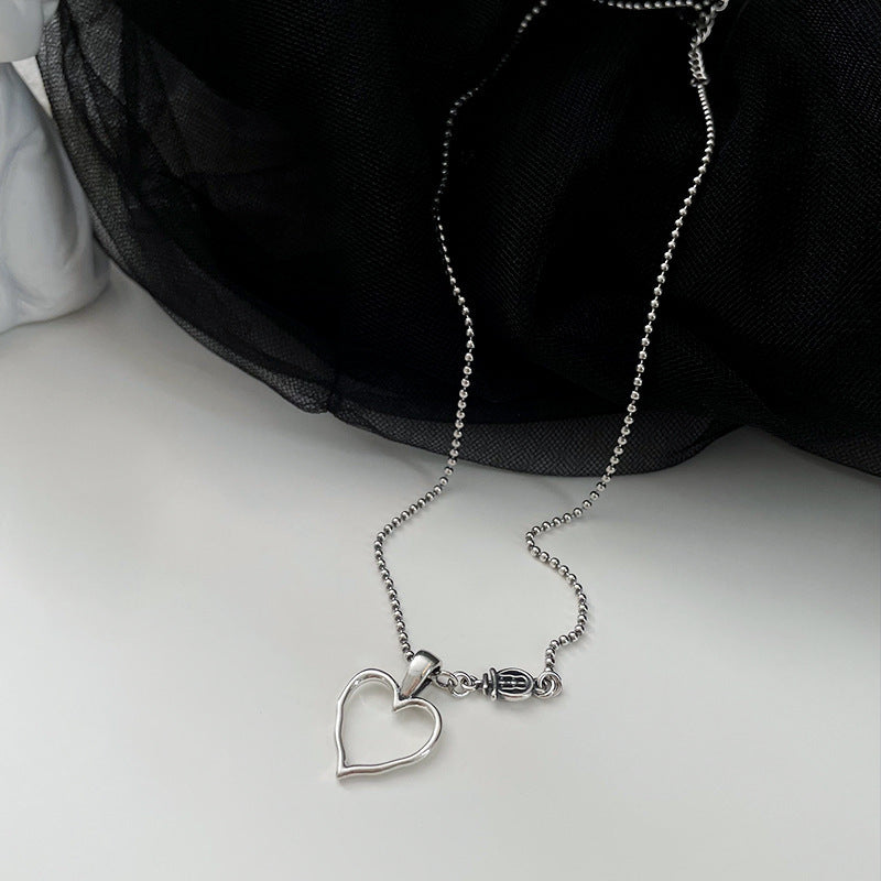 S925 Sterling Silver Summer Love Necklace Retro Necklace