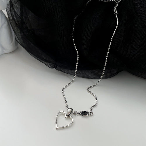 S925 Sterling Silver Summer Love Necklace Retro Necklace