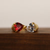 Zircon Ring Asymmetrical Opening Ring Personality