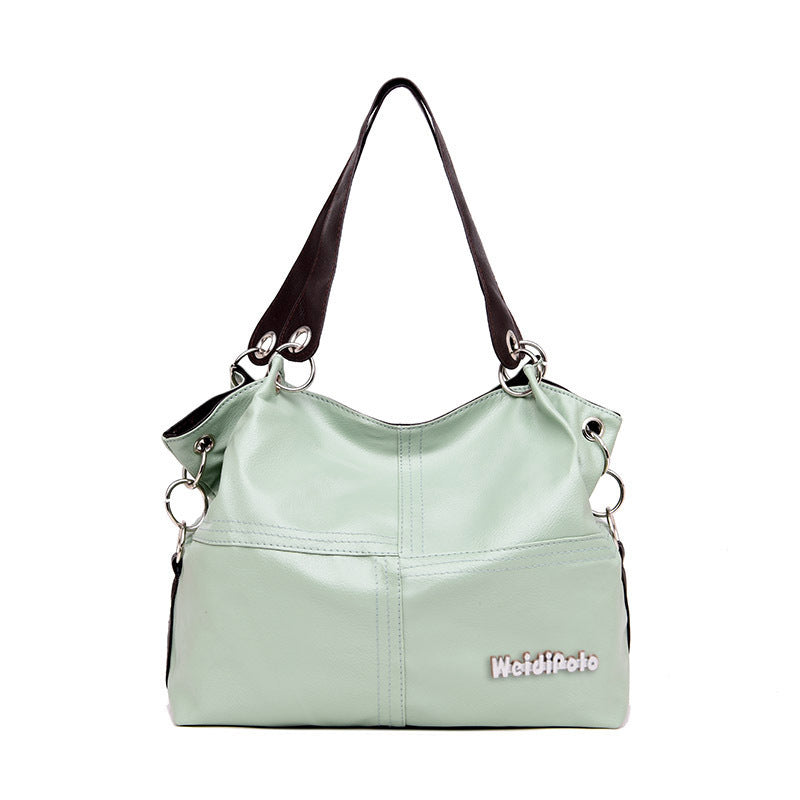 Women's Portable Fashion Stitching Messenger Shoulder Bag