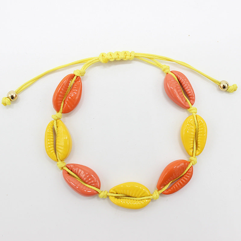 Ocean wind color alloy beach shell bracelet