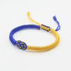 Color Matching Ukraine Bracelet Handmade Woven Jin Gang Knot Double Money Knot Bracelet Couple Truelove Knot Bracelet
